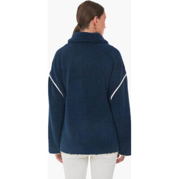 Tuckernuck Navy Rhodes Shearling Quarter Zip - Picture 5 of 5